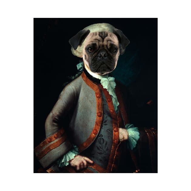 Amadeus Pug gang Mozart by Loveday101