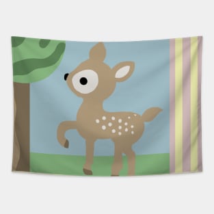 Adorable Baby Deer Tapestry