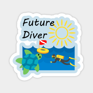 Children's Clothing Future Diver, with black lettering Magnet