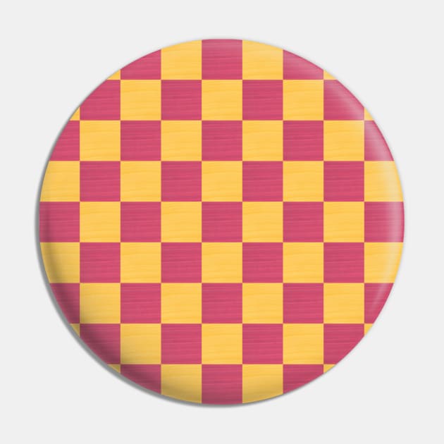 Pink & Yellow Checkerboard Pin by PSCSCo