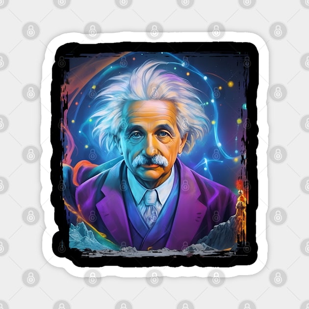 Albert Einstein Magnet by Tiago Augusto