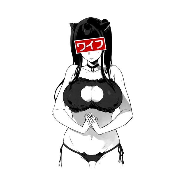 Waifu Material Lewd Ecchi Neko Bikini Cosplay Busty Anime Girl by Dokey4Artist