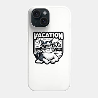 cat on vacation Phone Case