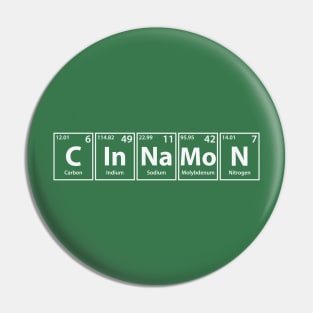 Cinnamon (C-In-Na-Mo-N) Periodic Elements Spelling Pin