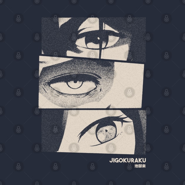 Jigokuraku Gloomy Halftone Fanart Design by Gloomeeey