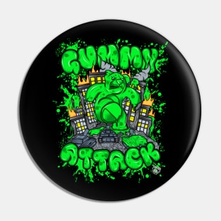 Attack of the Gummybear Green Pin