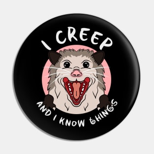 Creepy Possum Pin