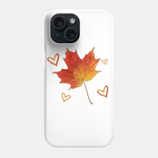 Autumn Love- Girl In Red- Love- Romance-October (Filled) Phone Case