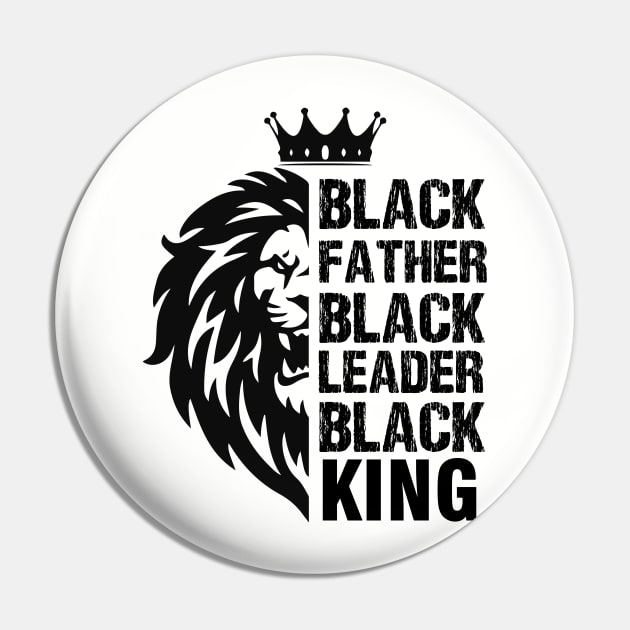 Black Father, Black Leader, Black King, Lion Pin by UrbanLifeApparel