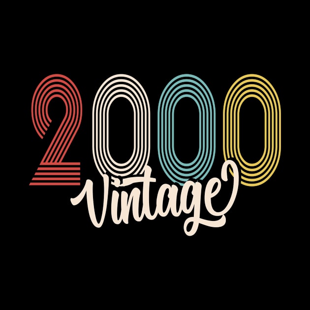 vintage 2000 made in 2000 20th birthday by BeDesignerWorld