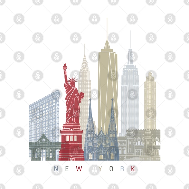 New York skyline poster by PaulrommerArt