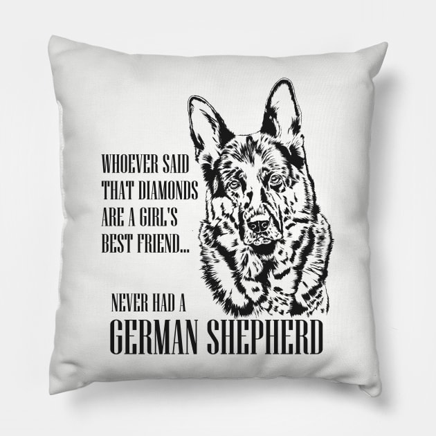 German Shepherd Dog - GSD Pillow by Nartissima