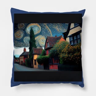 Starry Night Over Godric's Hollow Pillow