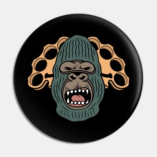 Gorilla and Fight Pin