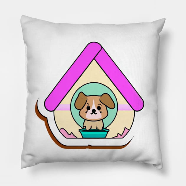 Little Dog in The Egg-House Pillow by Zachariya420