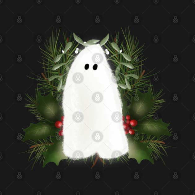 Christmas Spirit Ghost Print by TGSC