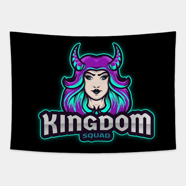 purple hair queen Tapestry by Fiona's Kingdom