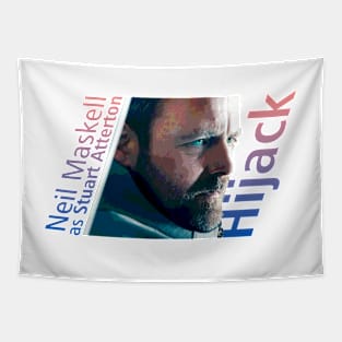 Hijack series Neil maskell as Stuart Atterton design Tapestry