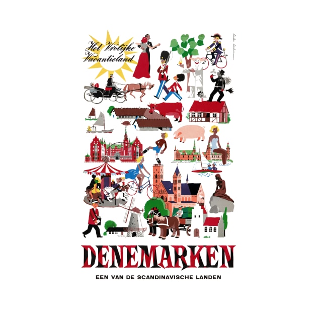 Vintage Travel Poster Denmark Denemarken by vintagetreasure