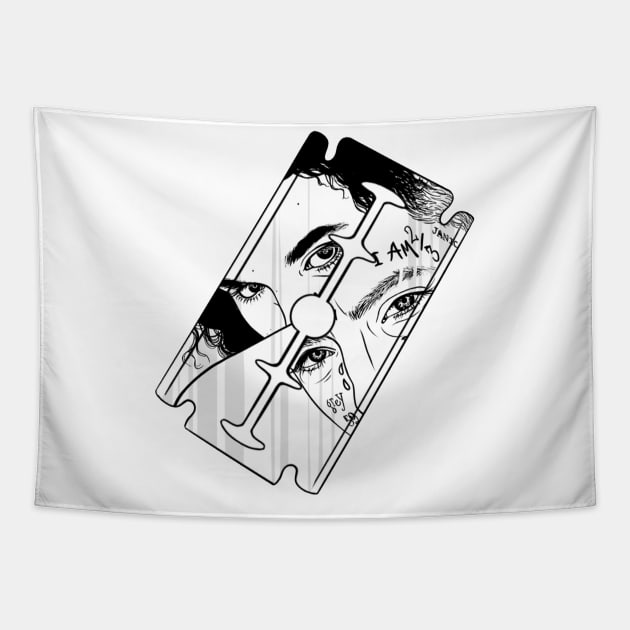 $B Razor Tapestry by CelestialTees