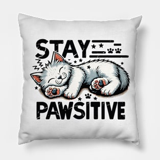 Stay Pawsitive Pillow