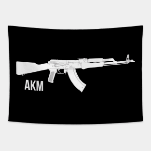 Modernised Kalashnikov Assault Rifle ( AKM ) white Tapestry