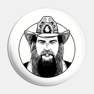 Chris Stapleton Face Logo Pin