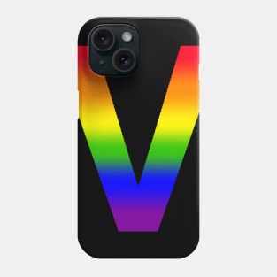 Rainbow Letter V Phone Case