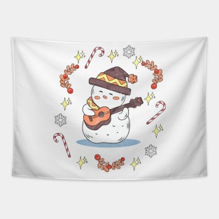 Snowman plays guitar Tapestry