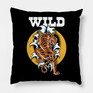 tiger smiley Pillow