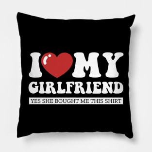 I Love My Girlfriend Valentine Gifts for Boyfriend Pillow