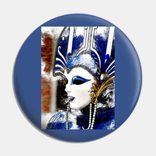 Venice Carnival. Snow Queen mask Pin