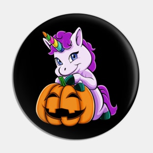 Halloween Unicorn Pumpkin Pin