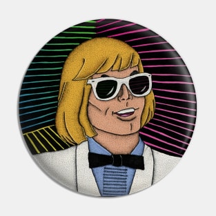 Glitchy Computer Man Pin