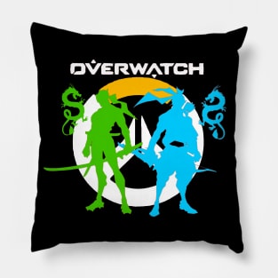 Genji and Hanzo - Overwatch Pillow