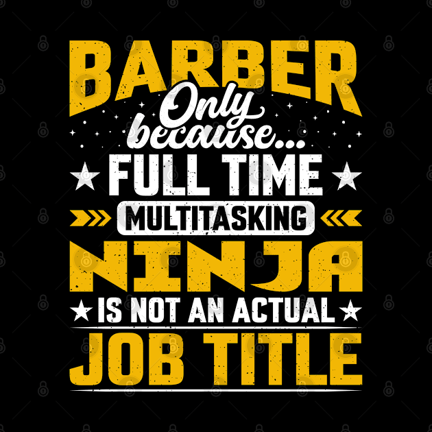 Barber Job Title Funny Hairdresser Cosmetologist Hairstylist by Pizzan