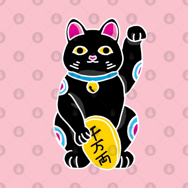 Black Maneki Neko by Red Zebra