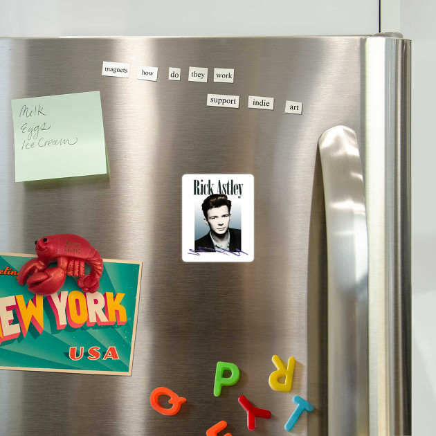 Rick Astley 80s Aesthetic Fanart Tribute Design Rick Astley Magnet Teepublic