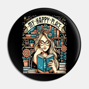 My Happy Place book lover Pin