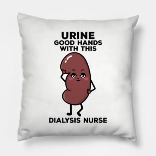 Cute Dialysis Nurse Urine Good Hands Pun Pillow