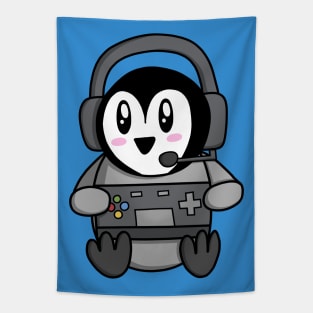 Penguin Gamer Tapestry