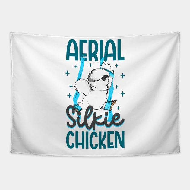 Aerial Silk Yoga - Aerial Silkie Chicken Tapestry by Modern Medieval Design