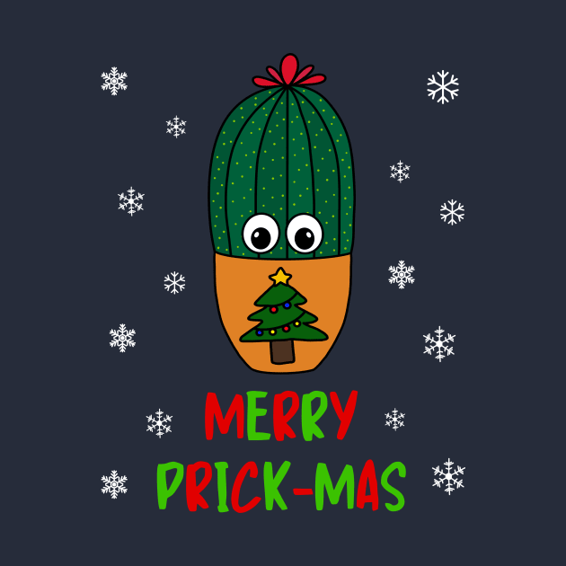 Merry Prick Mas - Cactus In Christmas Tree Pot by DreamCactus