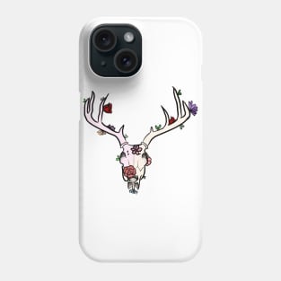 Flower-Covered Deer Skull Phone Case