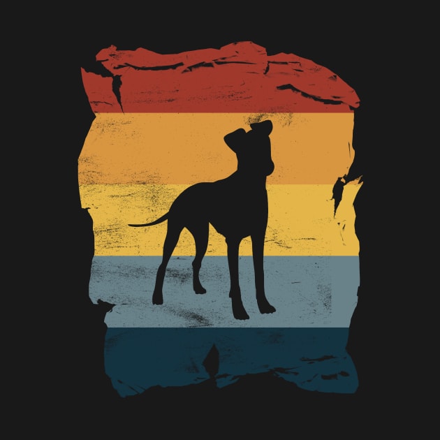 Manchester Terrier Distressed Vintage Retro Silhouette by DoggyStyles