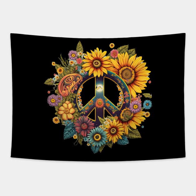 Peace Daisy Tapestry by JayD World