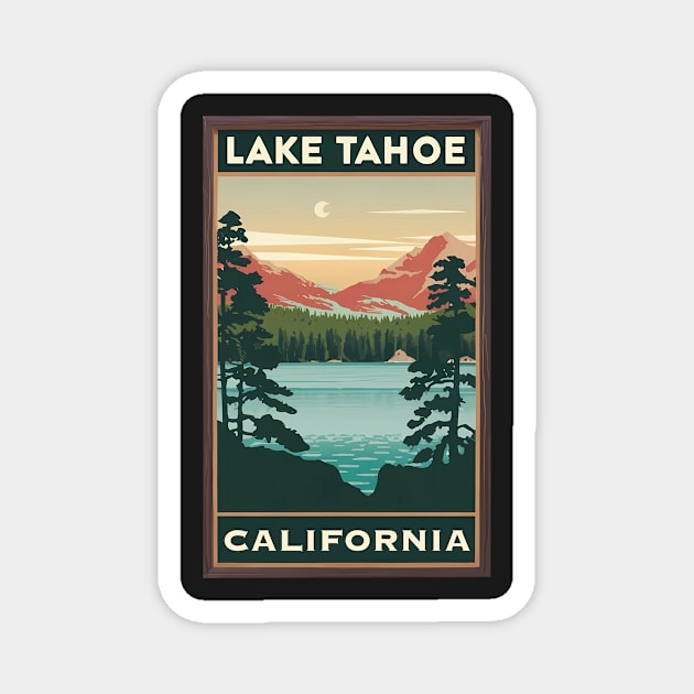 Lake Tahoe Colorblock Magnet by rymeldy