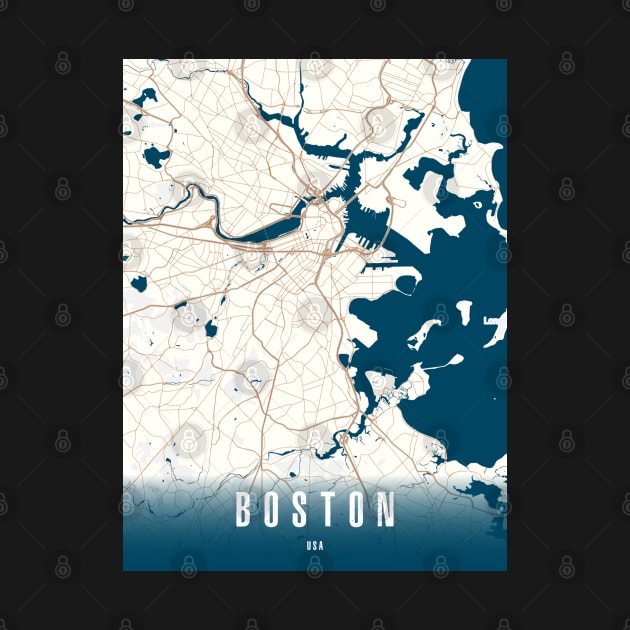 boston city map by PrintstaBee