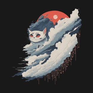 The white cat on top of the clouds T-Shirt