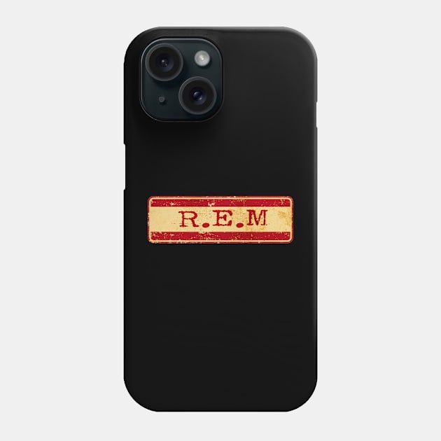 Retro Text - R.E.M Phone Case by Jurou